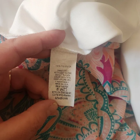 Peach Love California Flowy, lightweight dress with bell sleeves - Picture 7 of 7